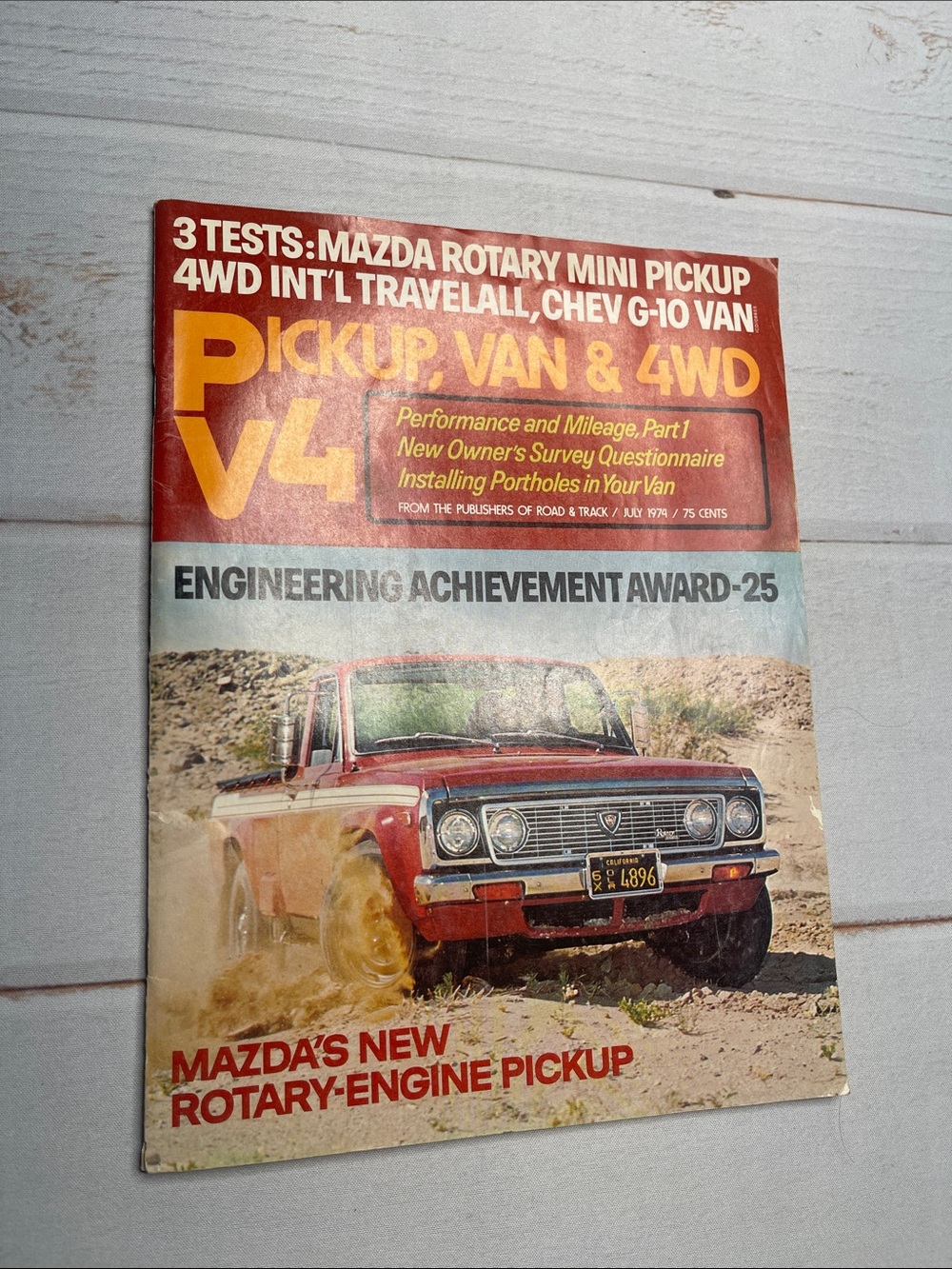 1974 Pickup Van 4WD V4 Magazine Mazda Rotary 1970s 70s Vintage July Ads